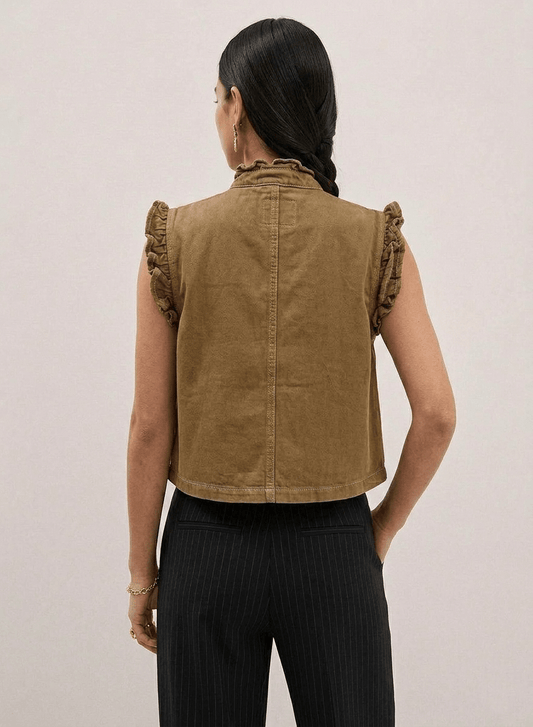Pablo Caramel Denim Waistcoat - CLUBHAUS DENIMPWDC-11910