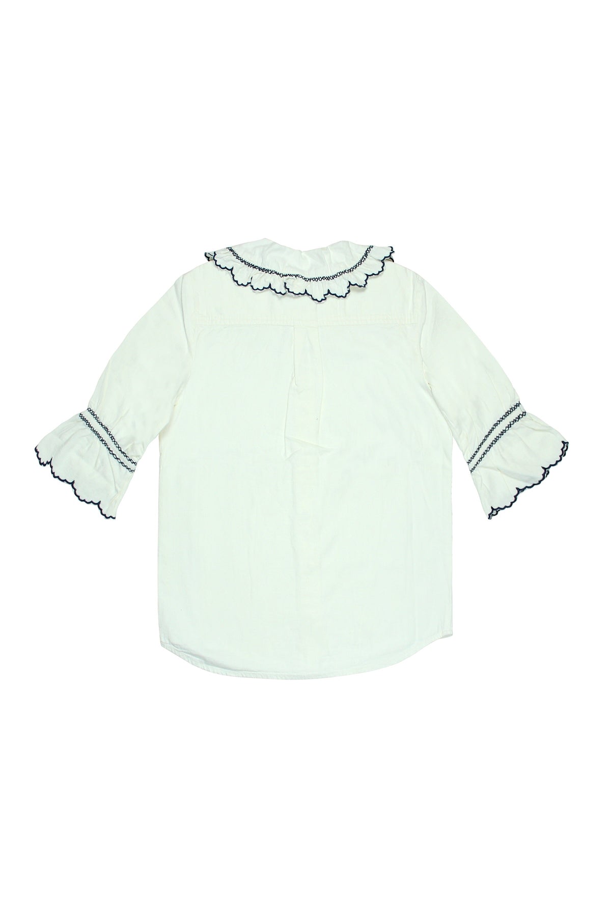 Casual Ecru Denim Daisy Blouse - CLUBHAUS DENIMDBEC-10091