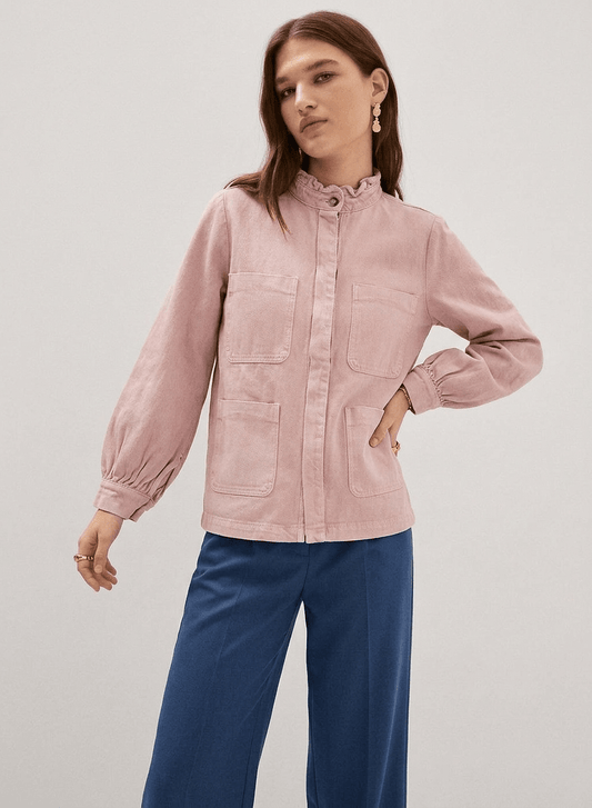 Dusty Rose Statement Pablo Jacket - CLUBHAUS DENIMPJDR-11756