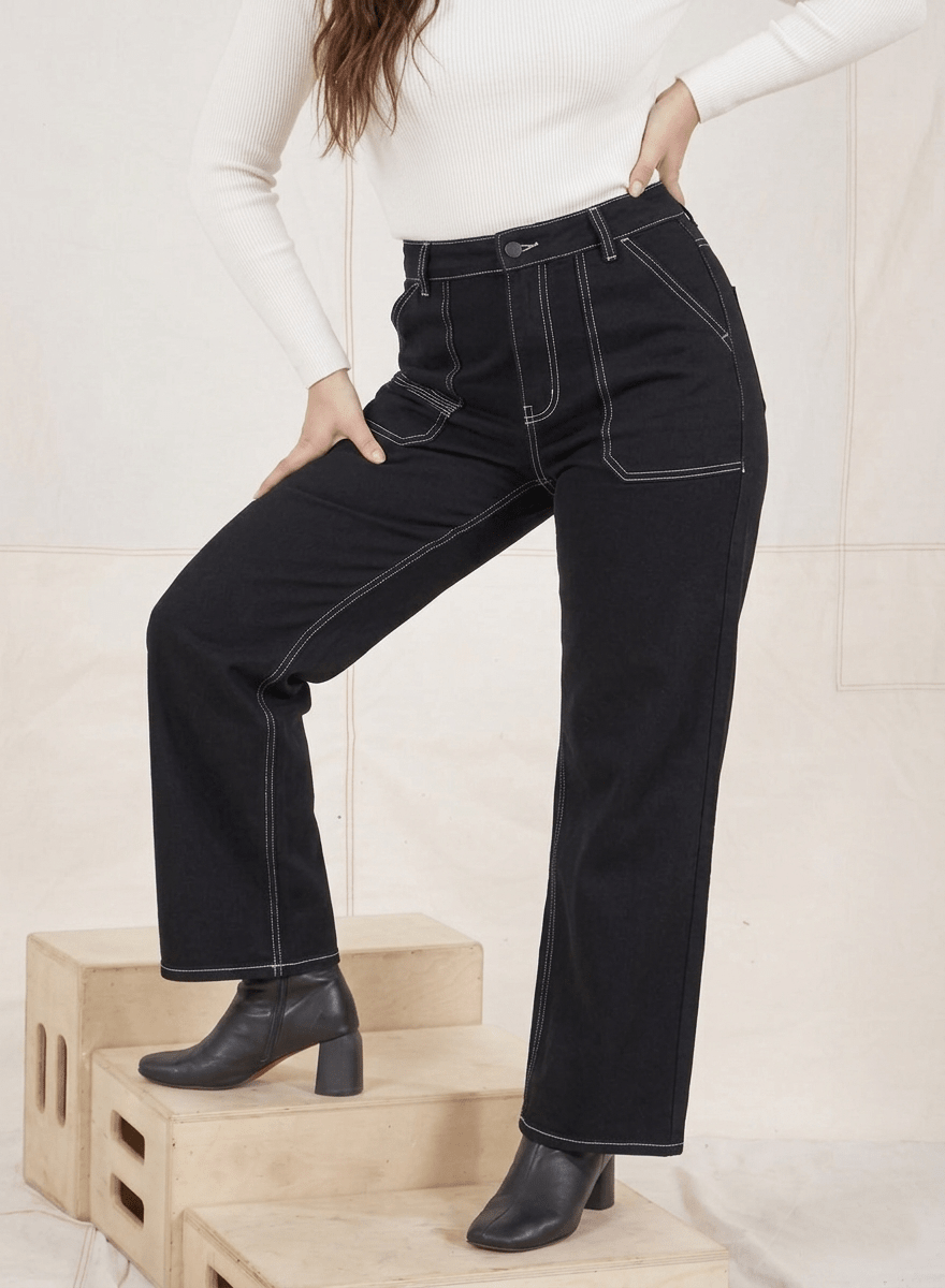 Elodie Black Ecru Jeans - CLUBHAUS DENIMEFBET-11061