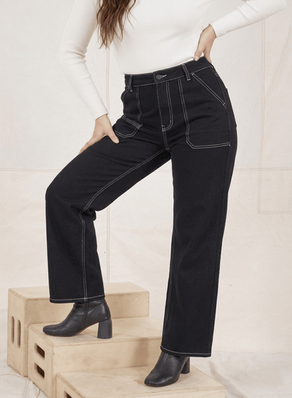 Elodie Black Ecru Jeans - CLUBHAUS DENIMEFBET-11061