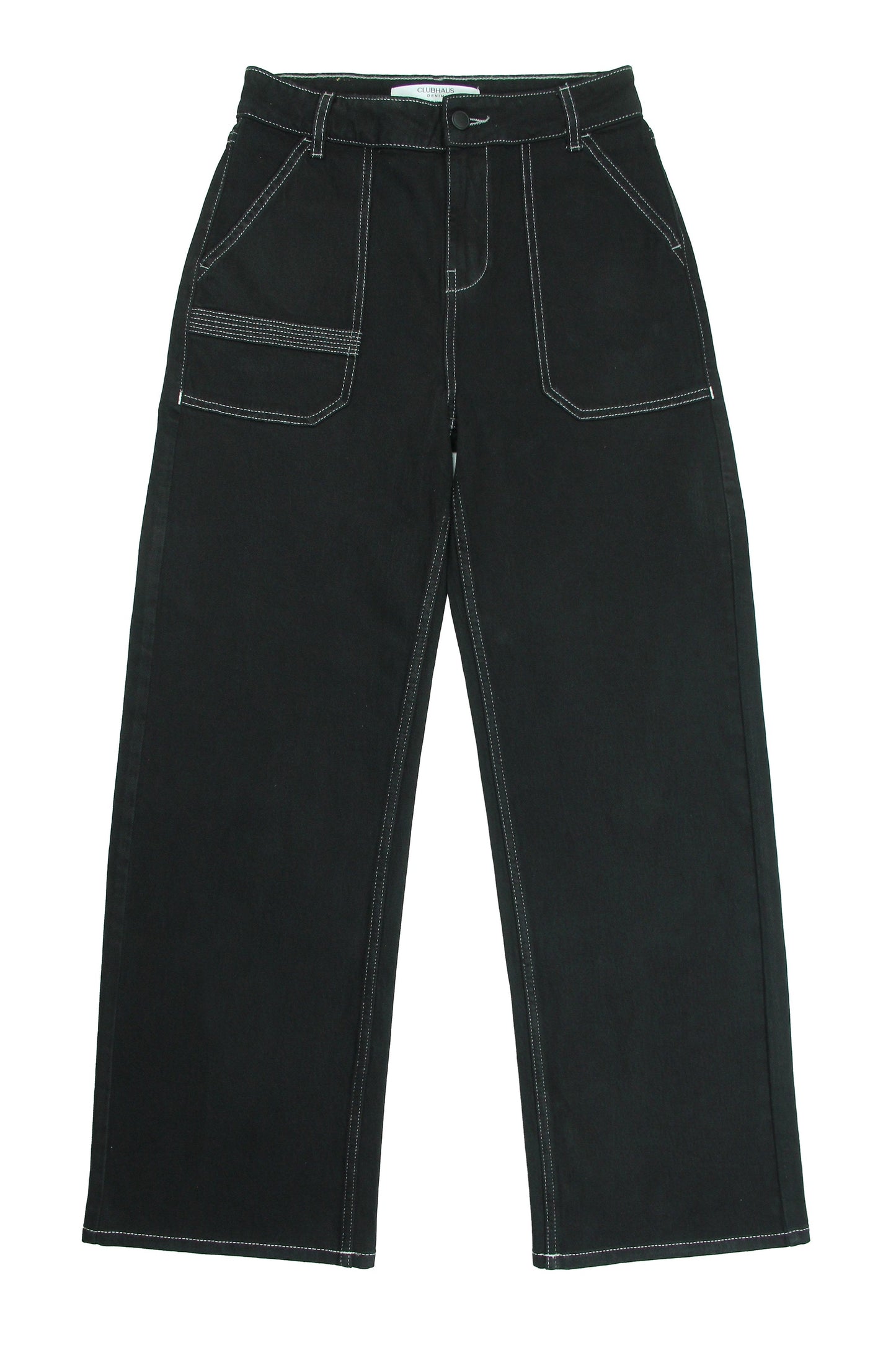 Elodie Black Ecru Thread Denim Jeans - CLUBHAUS DENIMEFBET - 11061