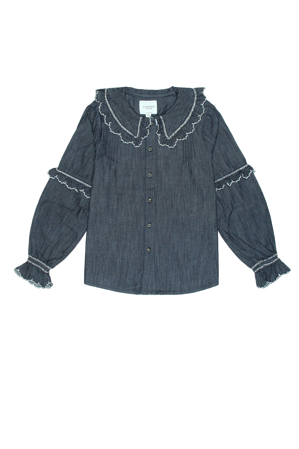 Indigo Rinse Phoebe Blouse - CLUBHAUS DENIMPBIR-100289