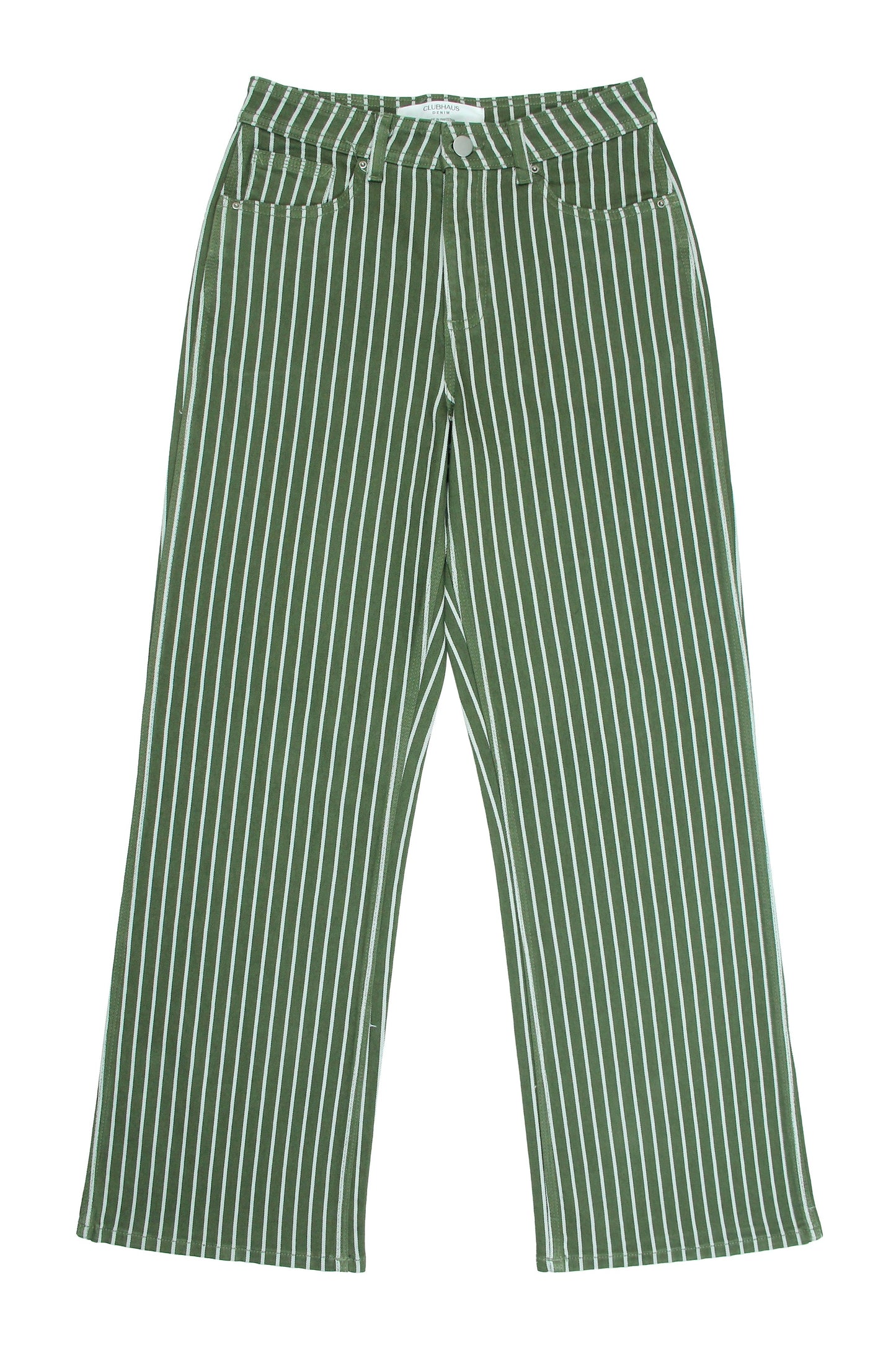 MJPSK - 01074 Mabel Stripe Khaki Jeans - CLUBHAUS DENIMMJPSK - 01074