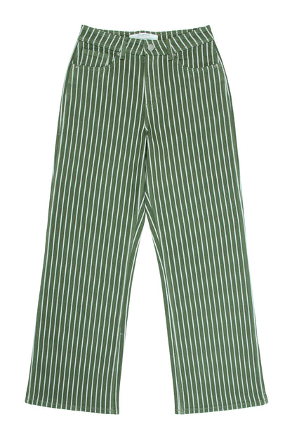 MJPSK - 01074 Mabel Stripe Khaki Jeans - CLUBHAUS DENIMMJPSK - 01074