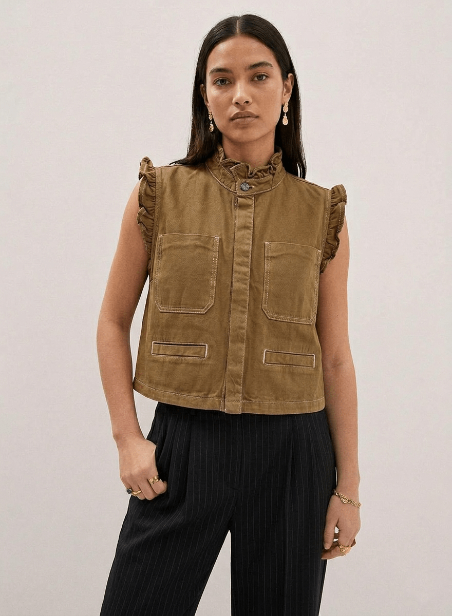 Pablo Caramel Denim Waistcoat - CLUBHAUS DENIMPWDC-11910