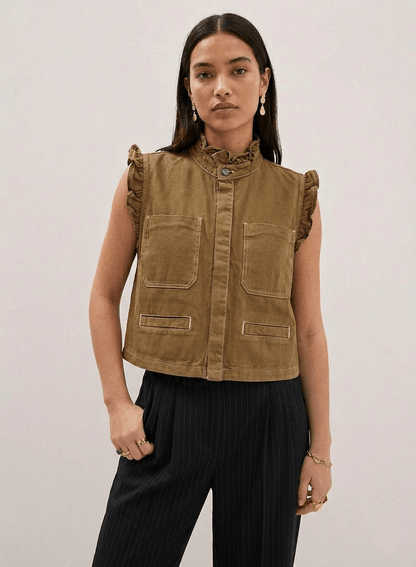 Pablo Caramel Denim Waistcoat - CLUBHAUS DENIMPWDC-11910