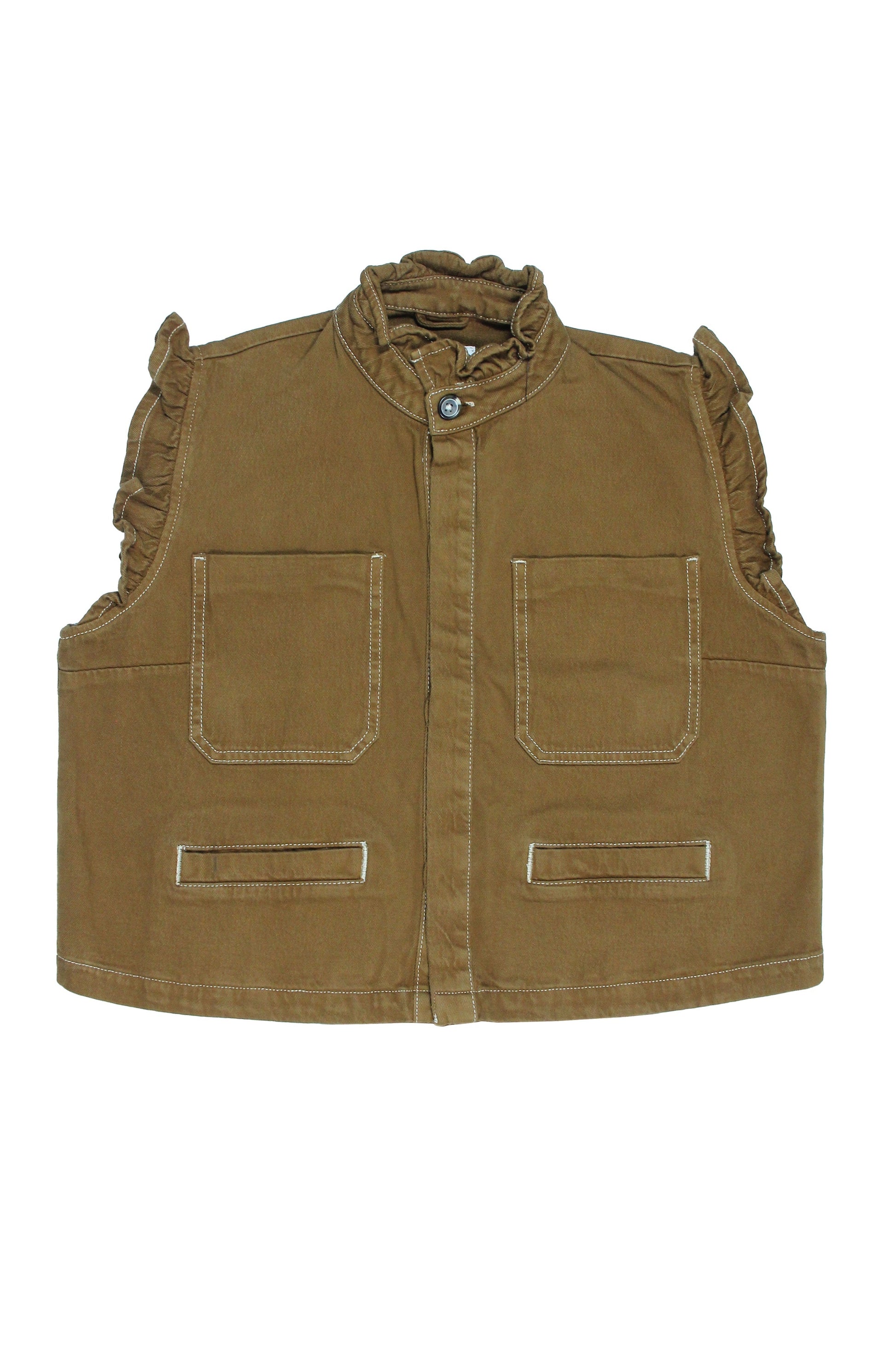Pablo Dark Caramel Denim Waistcoat - CLUBHAUS DENIMPWDC-11910