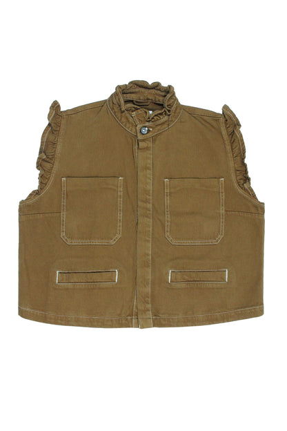 Pablo Dark Caramel Denim Waistcoat - CLUBHAUS DENIMPWDC-11910
