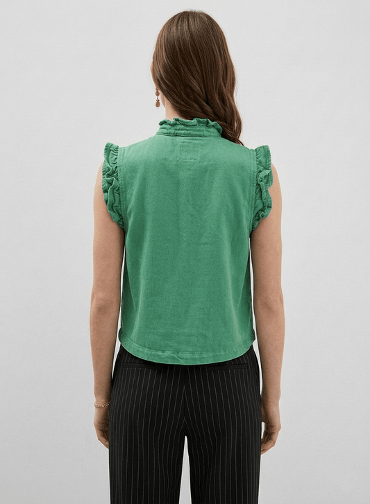 Pablo Jade Green Denim Waistcoat - CLUBHAUS DENIMPWJG-11771