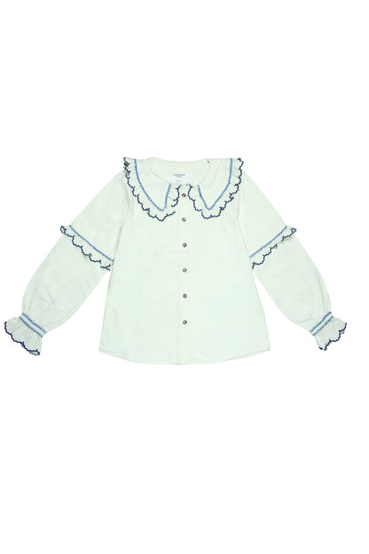 Phoebe Ecru Women's Top - CLUBHAUS DENIMPBER-31103