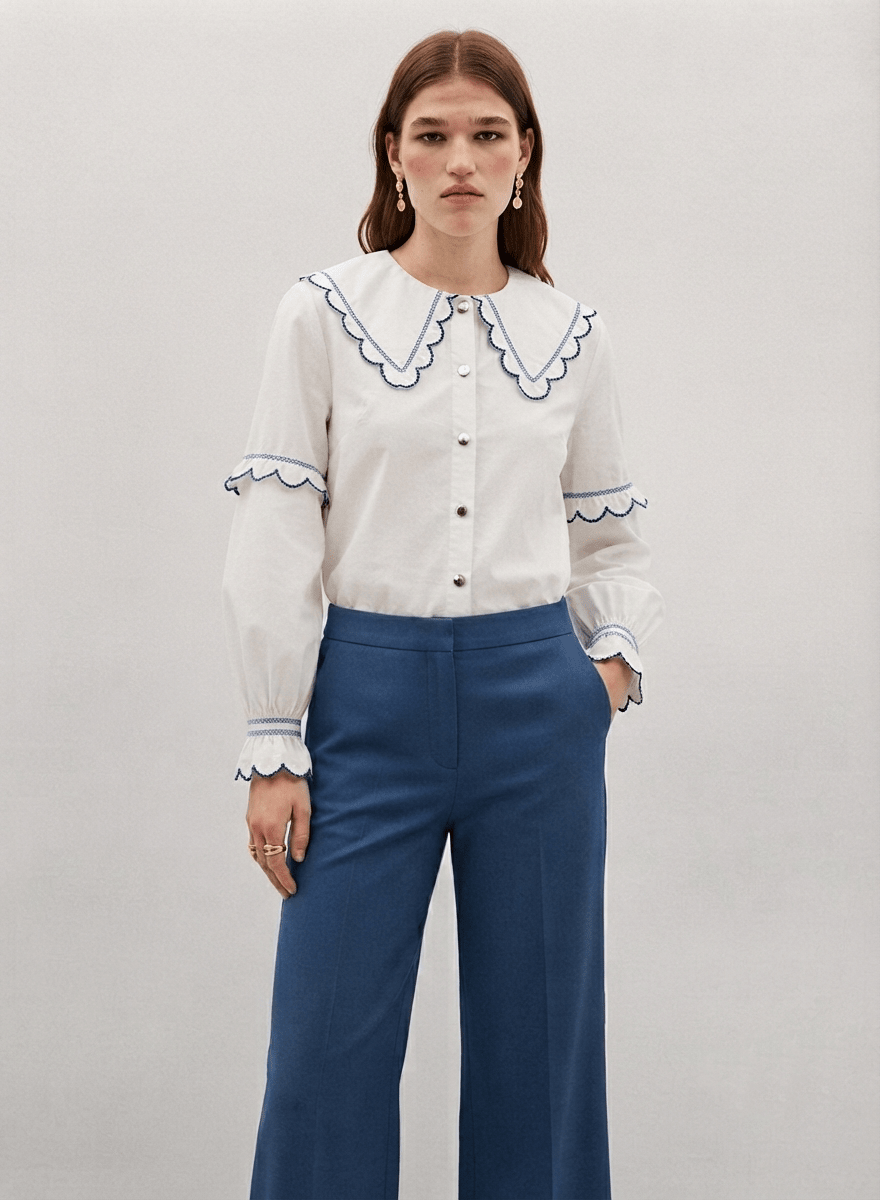 Phoebe Ecru Women's Top - CLUBHAUS DENIMPBER-31103