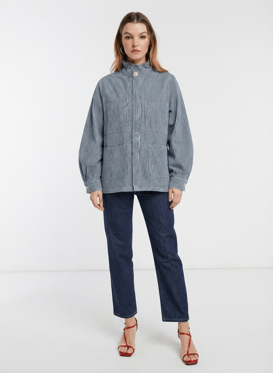 Stripe Denim Pablo Jacket - CLUBHAUS DENIMPJSD-02341