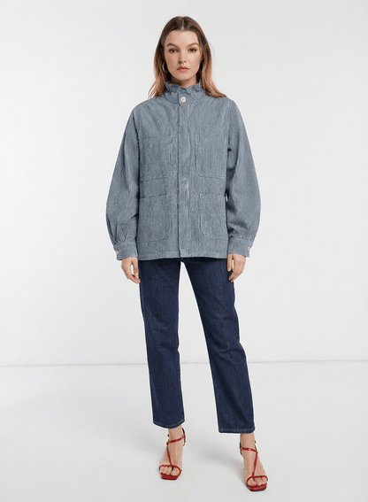 Stripe Denim Pablo Jacket - CLUBHAUS DENIMPJSD-02341