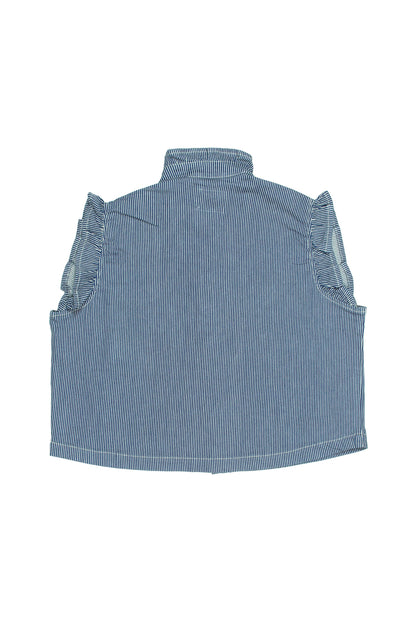 Stylish Pablo Striped Denim Vest - CLUBHAUS DENIMPWSD - 11713