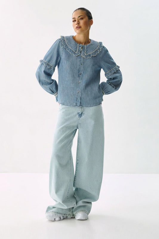 Trendy Indigo Phoebe Blouse - CLUBHAUS DENIMPBWI-31162