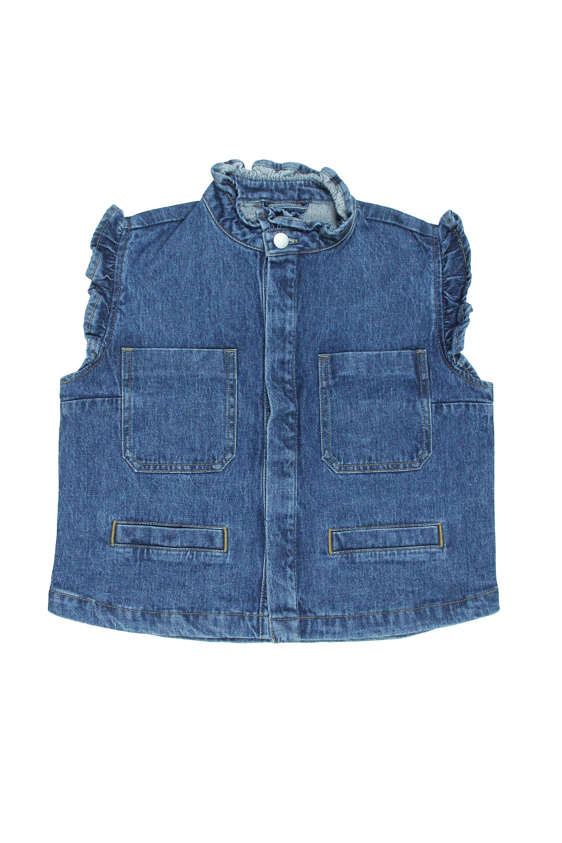Vintage Women Denim Pablo Vest - CLUBHAUS DENIMPWVA-11942