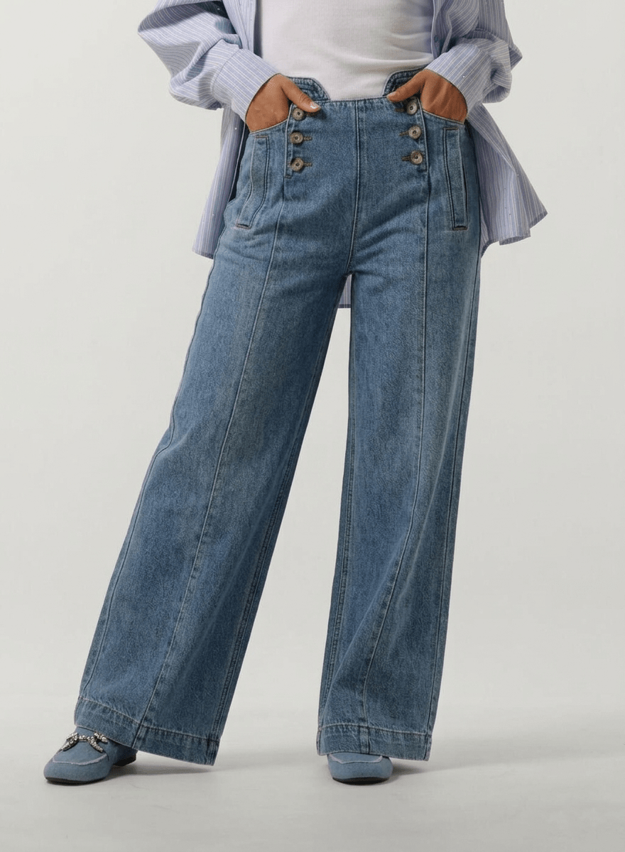 Women's Casual Oceanic Blue Jeans - CLUBHAUS DENIMMJOB-01145